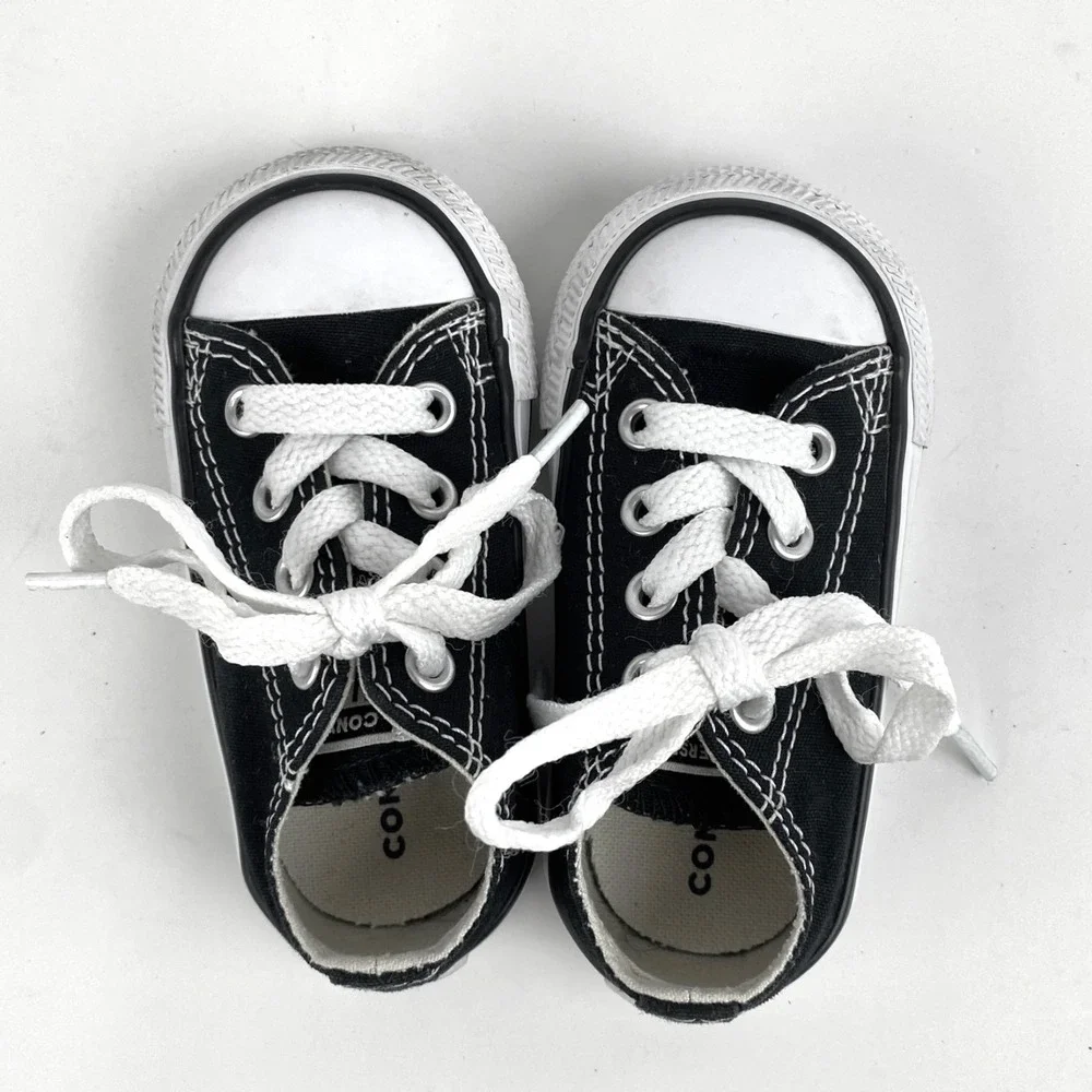 Converse Chuck Taylor All Star Sneakers Infant 4 Black LKNU Baby Tennis Shoes
